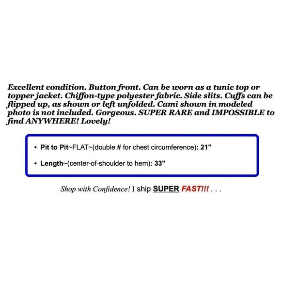 Soft Surroundings Sz M Black Tribal iKat Print Button Up Tunic Top Topper Jacket - Picture 8 of 8